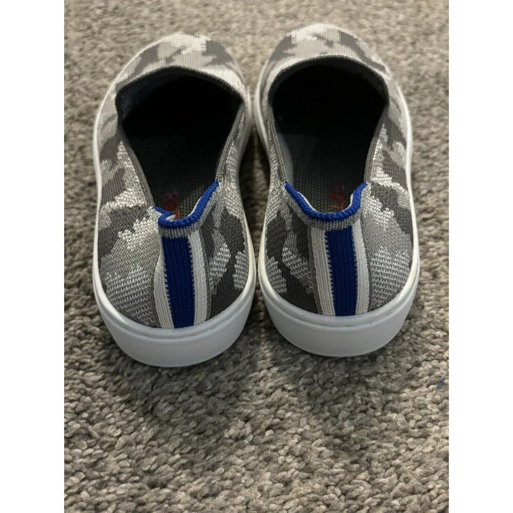 New Rothy's Size 3 Girls The Kids Sneaker‎ Gray Camo Textile Youth Comfort Shoes